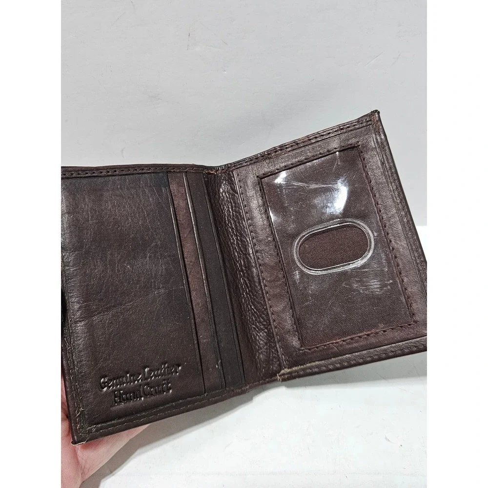 Paul & Taylor Bifold Wallet Brown Genuine Leather Hand Crafted